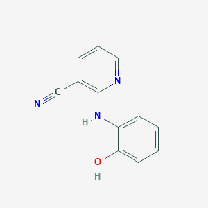 molecular formula C12H9N3O B1447243 2-[(2-羟基苯基)氨基]吡啶-3-腈 CAS No. 1803581-53-4