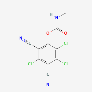 molecular formula C10H4Cl3N3O2 B14472460 1,3-Benzenedicarbonitrile, 4-hydroxy-2,5,6-trichloro-, 4-methylcarbamate CAS No. 67205-72-5