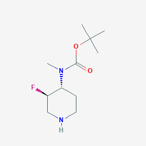molecular formula C11H21FN2O2 B1447253 trans-(3-Fluoro-piperidin-4-yl)methyl-carbamic acid tert-butyl ester CAS No. 1376609-36-7