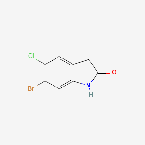 molecular formula C8H5BrClNO B1447259 6-Bromo-5-chloro-2,3-dihydro-1h-indol-2-one CAS No. 1699598-91-8