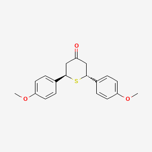 (2R,6R)-2,6-bis(4-methoxyphenyl)thian-4-one