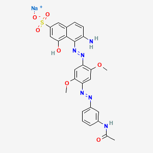 1-((2,5-Dimethoxy-4-((3-(acetylamino)phenyl)azo)phenyl)azo)-2-amino-8-hydroxynaphthalene-6-sulfonic acid, sodium salt