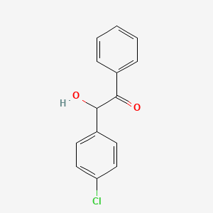 molecular formula C14H11ClO2 B14472638 Ethanone, 2-(4-chlorophenyl)-2-hydroxy-1-phenyl- CAS No. 71292-81-4