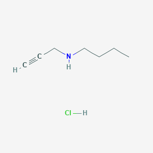 molecular formula C7H14ClN B14472647 N-prop-2-ynylbutan-1-amine;hydrochloride CAS No. 66366-18-5