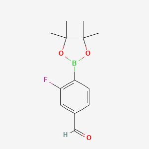 molecular formula C13H16BFO3 B1447265 2-氟-4-甲酰苯硼酸缩甲醇酯 CAS No. 1352657-25-0