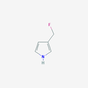 molecular formula C5H6FN B14472655 3-(Fluoromethyl)-1H-pyrrole CAS No. 71580-24-0