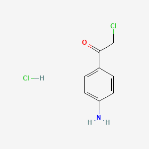 molecular formula C8H9Cl2NO B1447268 1-(4-Amino-phenyl)-2-chloro-ethanone hydrochloride CAS No. 1965309-87-8