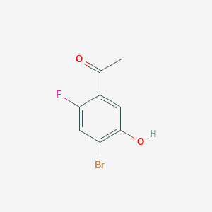 molecular formula C8H6BrFO2 B1447279 1-(4-Bromo-2-fluoro-5-hydroxyphenyl)ethanone CAS No. 1805588-94-6