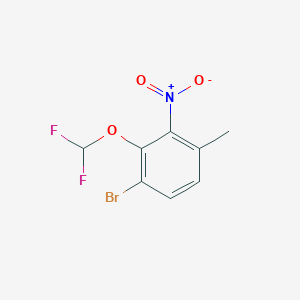 molecular formula C8H6BrF2NO3 B1447280 4-Bromo-3-difluoromethoxy-2-nitrotoluene CAS No. 1807116-63-7