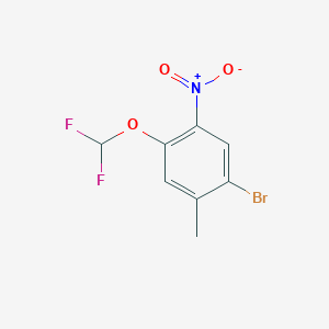 molecular formula C8H6BrF2NO3 B1447281 2-溴-5-二氟甲氧基-4-硝基甲苯 CAS No. 1804910-60-8