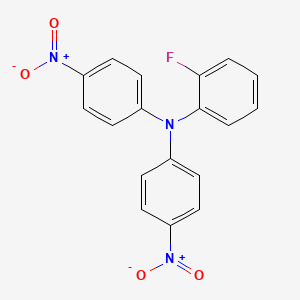molecular formula C18H12FN3O4 B1447283 2-Fluoro-N,N-bis(4-nitrophenyl)aniline CAS No. 1864060-72-9