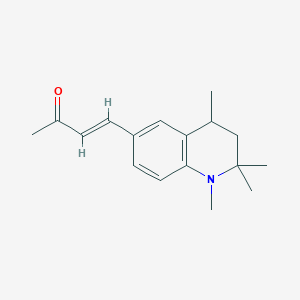 molecular formula C17H23NO B1447286 4-(1,2,2,4-Tetramethyl-1,2,3,4-tetrahydroquinolin-6-yl)but-3-en-2-one CAS No. 2111909-84-1