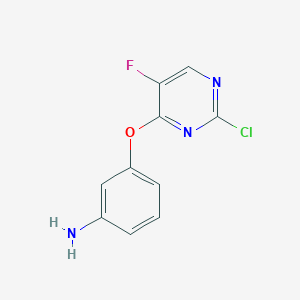 molecular formula C10H7ClFN3O B1447290 3-(2-Chloro-5-fluoropyrimidin-4-yloxy)-phenylamine CAS No. 1643967-64-9