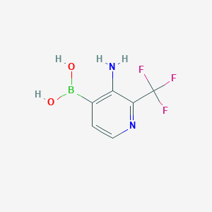 molecular formula C6H6BF3N2O2 B1447293 3-氨基-2-(三氟甲基)吡啶-4-硼酸 CAS No. 1228898-11-0