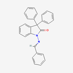 1-(Benzylideneamino)-3,3-diphenyl-1,3-dihydro-2H-indol-2-one