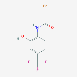 B1447306 2-bromo-N-[2-hydroxy-4-(trifluoromethyl)phenyl]-2-methylpropanamide CAS No. 1807593-84-5