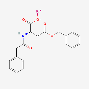 L-Aspartic acid, N-(phenylacetyl)-, 4-(phenylmethyl) ester, monopotassium salt