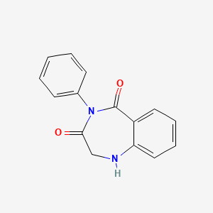 molecular formula C15H12N2O2 B14473091 4-Phenyl-1H-1,4-benzodiazepine-3,5(2H,4H)-dione CAS No. 65992-24-7