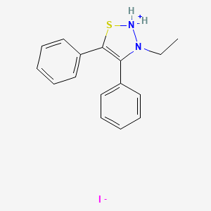 3-Ethyl-4,5-diphenyl-2,3-dihydro-1,2,3-thiadiazol-2-ium iodide