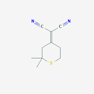 (2,2-dimethyltetrahydro-4H-thiopyran-4-ylidene)propanedinitrile