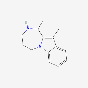 molecular formula C14H18N2 B14473132 1,11-Dimethyl-2,3,4,5-tetrahydro-1H-[1,4]diazepino[1,2-a]indole CAS No. 65422-43-7