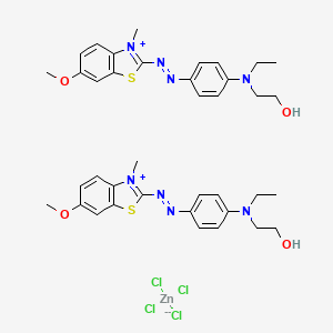 2-[N-ethyl-4-[(6-methoxy-3-methyl-1,3-benzothiazol-3-ium-2-yl)diazenyl]anilino]ethanol;tetrachlorozinc(2-)