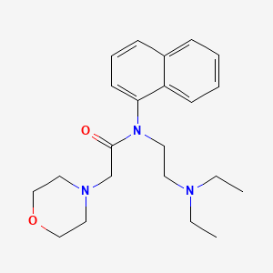 4-Morpholineacetamide, N-(2-(diethylamino)ethyl)-N-(1-naphthalenyl)-