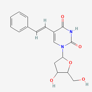 1-[4-hydroxy-5-(hydroxymethyl)oxolan-2-yl]-5-[(E)-2-phenylethenyl]pyrimidine-2,4-dione