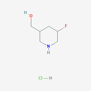 molecular formula C6H13ClFNO B1447319 (5-Fluoropiperidin-3-yl)methanol hydrochloride CAS No. 1356342-54-5