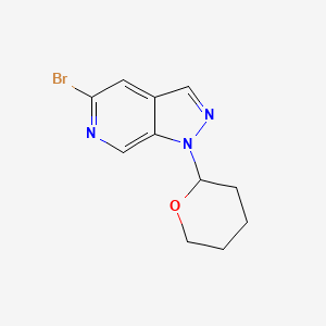 molecular formula C11H12BrN3O B1447321 5-溴-1-(四氢-2H-吡喃-2-基)-1H-吡唑并[3,4-c]吡啶 CAS No. 1416713-71-7
