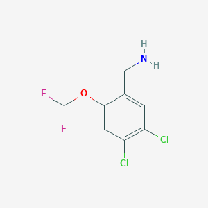 molecular formula C8H7Cl2F2NO B1447322 4,5-Dichloro-2-(difluoromethoxy)benzylamine CAS No. 1803714-16-0