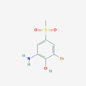 molecular formula C7H8BrNO3S B1447327 2-Amino-6-bromo-4-(methylsulfonyl)phenol CAS No. 1820889-74-4