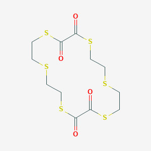 molecular formula C12H16O4S6 B14473273 1,4,7,10,13,16-Hexathiacyclooctadecane-2,3,11,12-tetrone CAS No. 66785-63-5