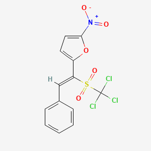 2-nitro-5-[(Z)-2-phenyl-1-(trichloromethylsulfonyl)ethenyl]furan