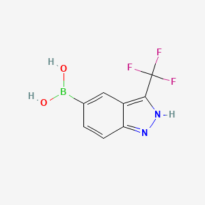 molecular formula C8H6BF3N2O2 B1447328 (3-(三氟甲基)-1H-吲唑-5-基)硼酸 CAS No. 1451154-24-7