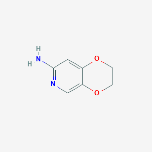 molecular formula C7H8N2O2 B1447329 2,3-Dihydro-[1,4]dioxino[2,3-c]pyridin-7-amine CAS No. 873533-86-9