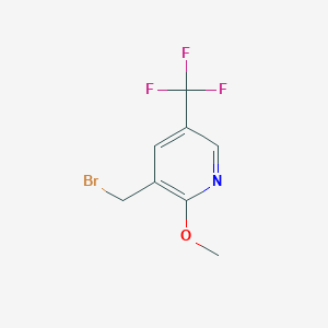 molecular formula C8H7BrF3NO B1447330 3-(溴甲基)-2-甲氧基-5-(三氟甲基)吡啶 CAS No. 1227576-08-0