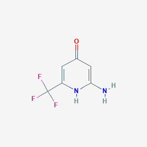 molecular formula C6H5F3N2O B1447333 2-Amino-4-hydroxy-6-(trifluoromethyl)pyridine CAS No. 1227581-77-2