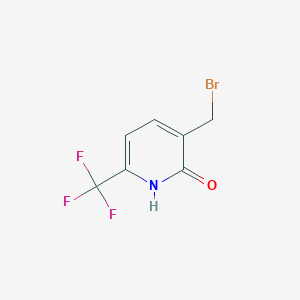 molecular formula C7H5BrF3NO B1447334 3-Bromomethyl-2-hydroxy-6-(trifluoromethyl)pyridine CAS No. 1227516-49-5