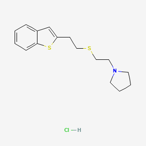 1-[2-[2-(1-Benzothiophen-2-yl)ethylsulfanyl]ethyl]pyrrolidine;hydrochloride