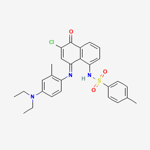 Benzenesulfonamide, N-(6-chloro-8-((4-(diethylamino)-2-methylphenyl)imino)-5,8-dihydro-5-oxo-1-naphthalenyl)-4-methyl-