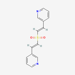 3-[(E)-2-[(E)-2-pyridin-3-ylethenyl]sulfonylethenyl]pyridine