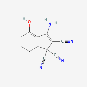 3-Amino-4-hydroxy-5,6,7,7a-tetrahydro-1H-indene-1,1,2-tricarbonitrile