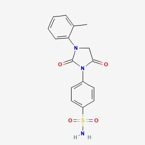 Benzenesulfonamide, 4-(3-(2-methylphenyl)-2,5-dioxo-1-imidazolidinyl)-