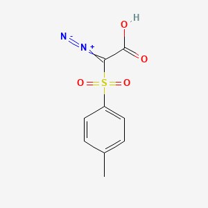 molecular formula C9H8N2O4S B14473526 2-Diazonio-1-hydroxy-2-(4-methylbenzene-1-sulfonyl)ethen-1-olate CAS No. 65938-17-2