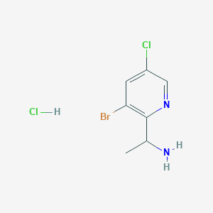 molecular formula C7H9BrCl2N2 B1447367 1-(3-溴-5-氯吡啶-2-基)乙胺盐酸盐 CAS No. 1432754-20-5