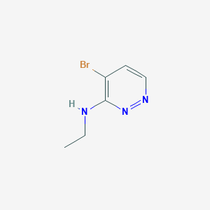 molecular formula C6H8BrN3 B1447368 4-溴-N-乙基吡啶嗪-3-胺 CAS No. 1396762-42-7