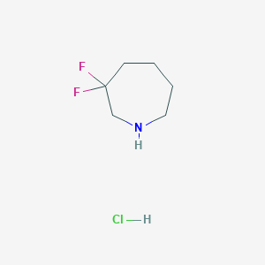molecular formula C6H12ClF2N B1447372 3,3-二氟代氮杂环己烷盐酸盐 CAS No. 1228231-35-3
