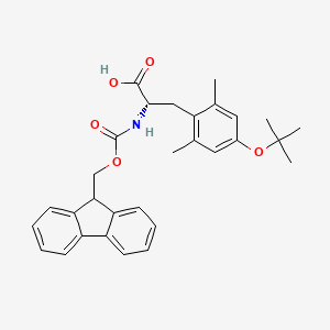 molecular formula C30H33NO5 B1447382 (S)-2-((((9H-芴-9-基)甲氧羰基)氨基)-3-(4-(叔丁氧基)-2,6-二甲苯基)丙酸 CAS No. 1043043-79-3