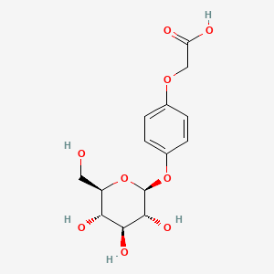 Acetic acid, (4-(beta-D-glucopyranosyloxy)phenoxy)-